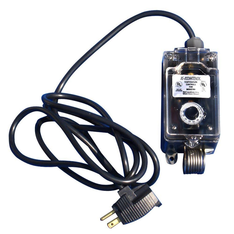 Ice Eater by Power House 120V Thermostat for Salt or Fresh Water with Adjustable 0 to 80 Temperature Settings