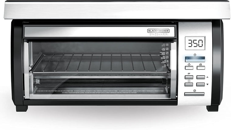 BLACK+DECKER Spacemaker Toaster Oven for Under-Counter Installation, Black/Stainless Steel, TROS1000D