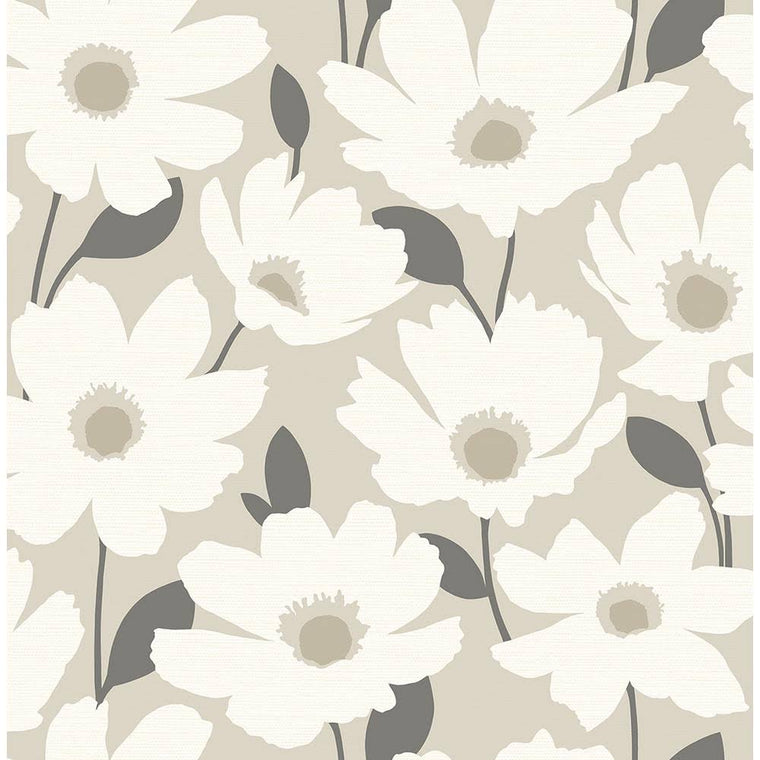 Brewster 2904-25675 Astera Floral Wallpaper in Beige